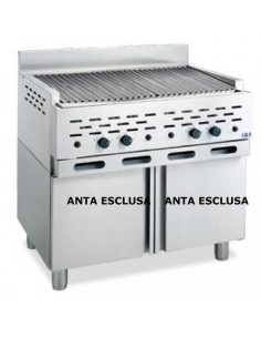Lava stone grill - Hob 80x50 cm - Version with open...