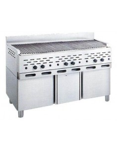 Parrilla de piedra de lava - Placa de cocción cm 120x50 -...