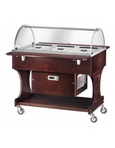 Refrigerated trolley - Multilayer wood - With dome -...