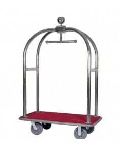 Trolley para maletas y ropa - Base de madera y alfombra...