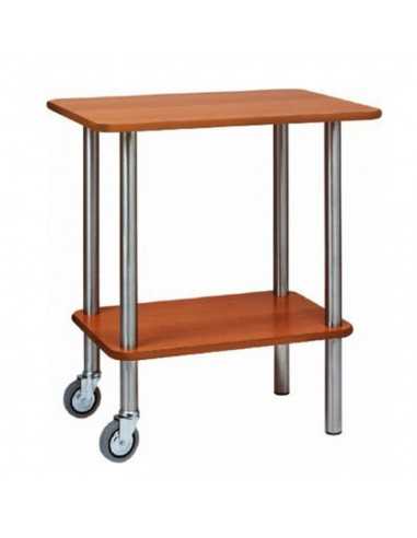 Trolley gueridon two floors Walnut or Wengè -...