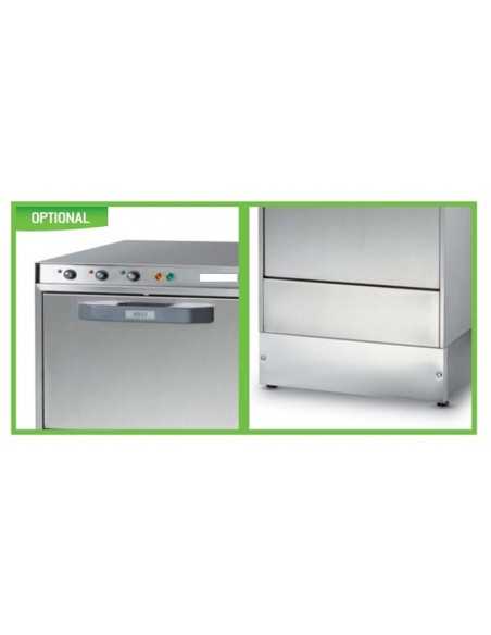 Lavabicchieri - Con pompa di scarico - Cesto tondo Ø 36 cm - Altezza utile cm 18 - cm 42.5 x 47.7 x 60.6 h