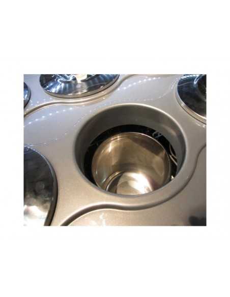 Conservador - Capacidad n. 4 acero inoxidable itri 7.5 - Temperatura -5°-20°C - Cm 65.5 x 66.5 x 103 h