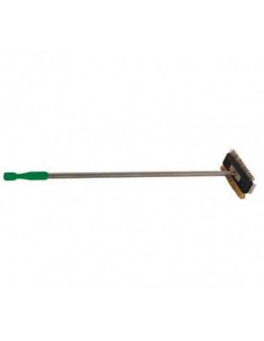 Dual Brush steel / brass with scraper -...
