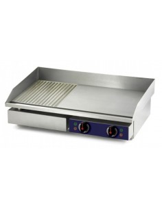 Fry top elettrico liscio/rigato da banco cm 73 x 51 x 23 h