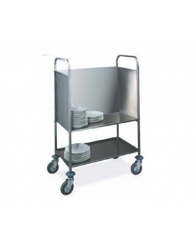 Plate trolley - Anti-tipping inclined plate...