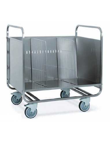 Carro portaplatos - Base antivuelco inclinada -...