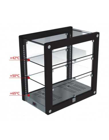 Hot showcase display - Wood frame - Wengè color...