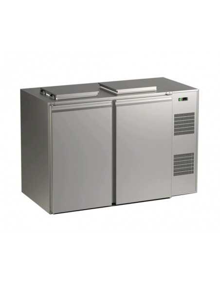 Refrigerated waste box - Temp. +2/+12 °C - No. 2 containers 120/140 - cm 175 x 87.5 x 121 h