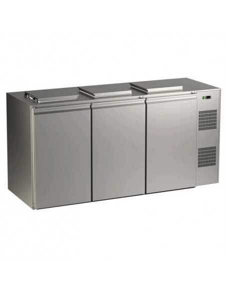 Caja de basura refrigerada - Temperatura +2/+12 °C - N. Contenedores de 3 litros 120/140 - cm 240 x 87,5 x 121 h
