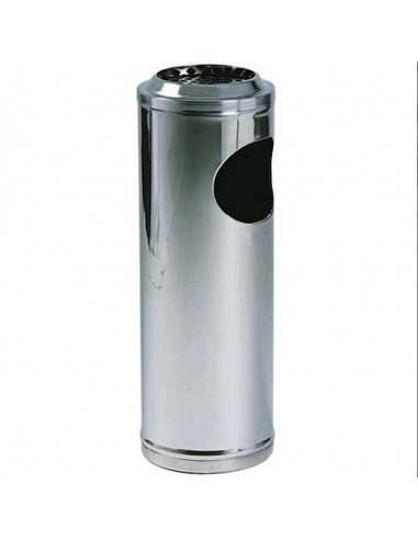 Waste ashtray - Stainless steel - Chrome mesh...