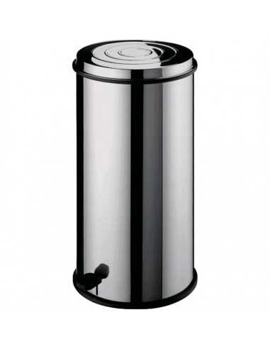 Pattumiera tonda - In acciaio inox - Cestello...