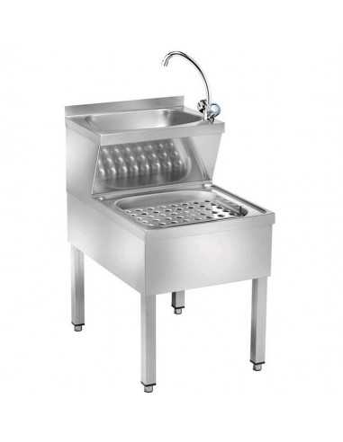 Combinato lavamani/lavastracci - Acciaio inox -...