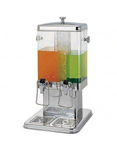 Juice and beverage dispenser 5 +5 liters with ice tube