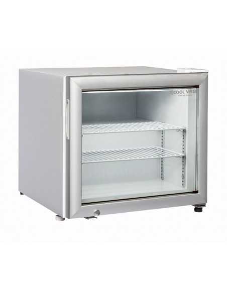 Vertical Freezer - White - Glass Door - Temp. -15°/-20°C - Capacity Lt. 50 - Static - cm 57 x 53.5 x 53h