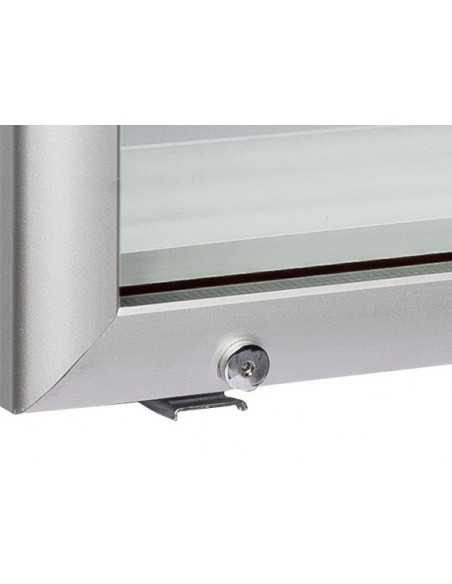 Freezer verticale - Bianco - Porta a vetro - Temp. -15°/-20°C - Capacità Lt. 50 - Statico - cm 57 x 53.5 x 53h