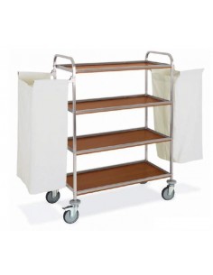 Carrello portabiancheria - N. 4 ripiani da 70 Cm - N. 2...