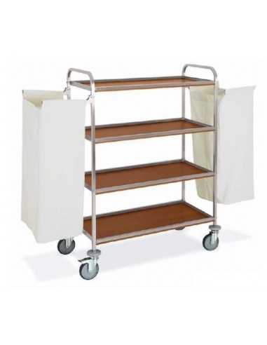 Carrello portabiancheria - N. 4 ripiani da 70...