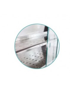 Vetrina calda - In acciaio inox - Vetro curvo - Temp. max... 2