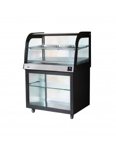 Cálida vitrina - Compartimento abierto - Vidrio curvado - cm 130 x 70 x 140h 2