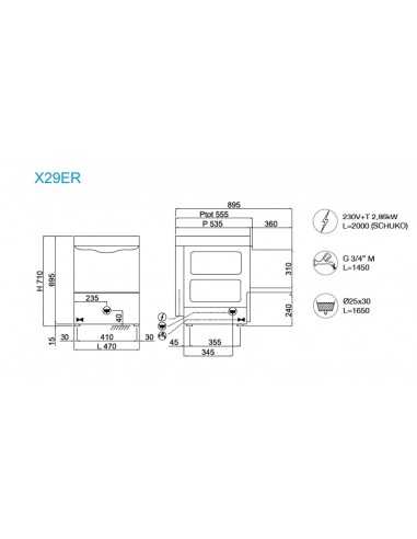 Electronic sinks - Exhaust pump - Round basket...