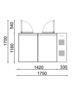 Refrigerated waste box - Temp. +2/+12 °C - No. 2... 2