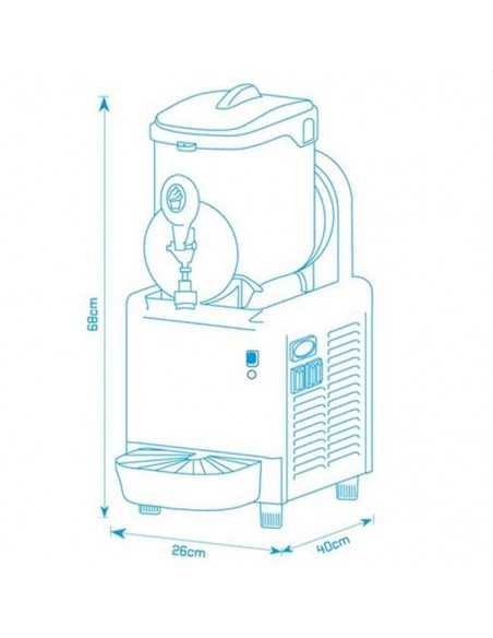Granitor - Manual selector - No. 1 tub - Bath capacity 5 lt - cm 26 x 40 x 73 h