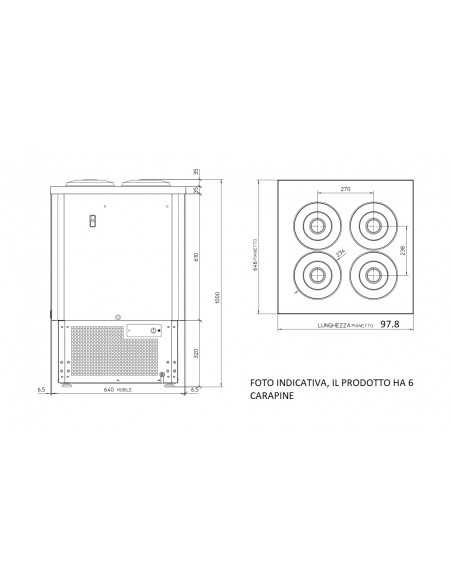 Conservator - Capacidad Bidones de 6 litros 7,5 litros - Empotrable - Cm 96,5 x 64,6 x 100 h
