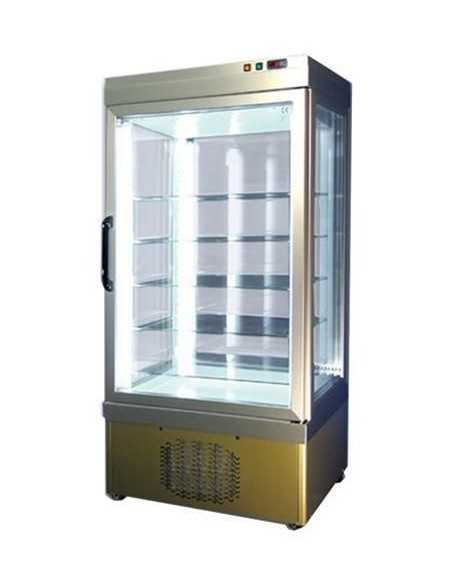 Exposition glass for pastry - Ventilate Positive - Temperature -5/+10°C - 4 exhibition sides - cm 90 x 64 x 191h