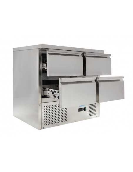 Pizza counter with 4 drawers - cm 90 x 70 x 85 h