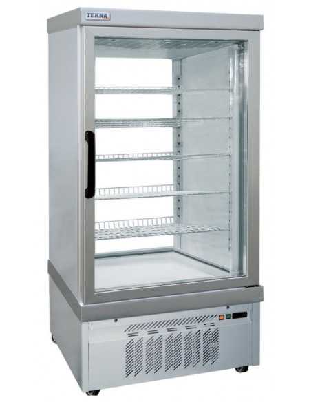 Exposition glass for pastry - Ventilate Positive - Temperature -5/+10°C - 2 exhibition areas - cm 76 x 76 x 191h