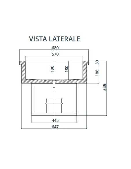 Recessed refrigerated tank - Acciaio inox AISI 304 - 3 trays - Temperature -5/+5°C - Power 340 W - cm 110 x 68 x 54.5 h