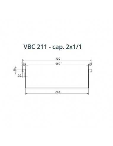 Recessed thermal bath - 2 tanks - Acciaio inox...