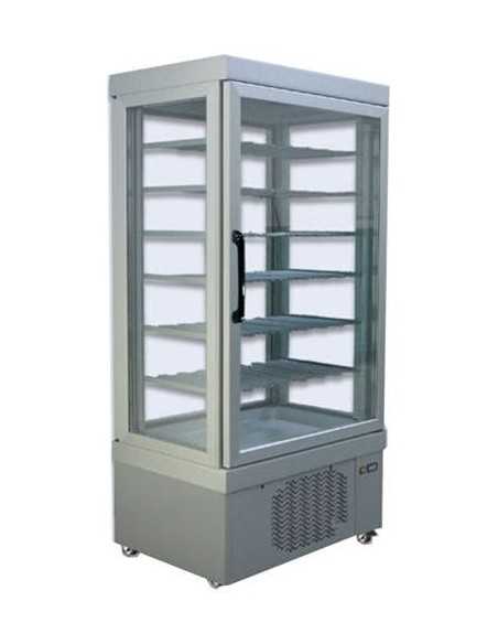 Exposición de vidrio para la pasta - Ventilate Positivo - Temperatura -5/+10°C - 4 zonas de exposición - cm 76 x 76 x 191h