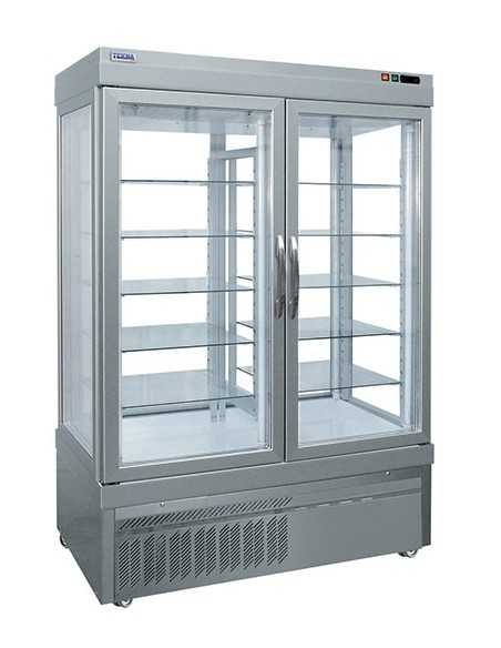 Funda para pasta - 4 caras de exposición - 2 puertas de cristal - Temperatura +2/+10°C - Estática..- cm 132 x 64 x 186h