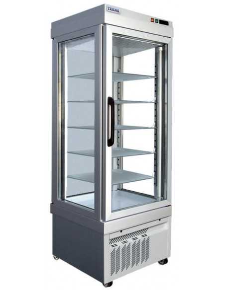 Pantalla de crema de hielo - Temperatura +2/+10°C - Refrigeración estática - cm 76 x 76 x 186