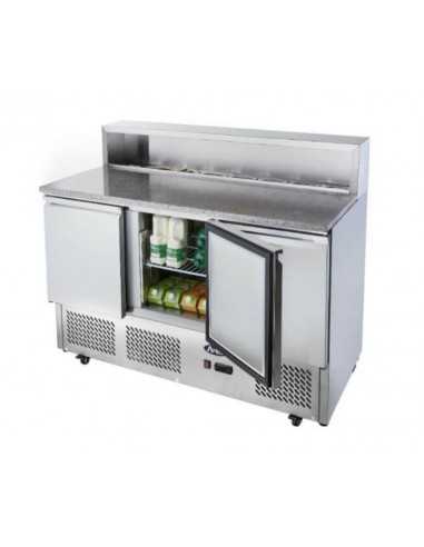 Pizza counter 3 door - Display cabinet - cm 135.6 x 70 x 115.7 h