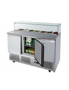 Banco pizza 3 porte - Vetrina - cm 138 x 70 x 116.8 h 2