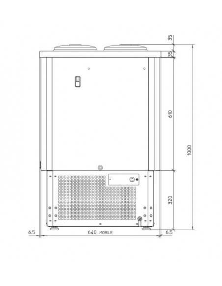 Conservatore - Capacità 10 carapine in acciaio inox da litri 7.5 - Da incasso - Cm 144.2 x 71 x 100.7 h