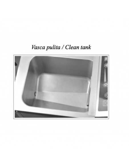Freidora de inducción - Capacidad aceite 8lt - Grifo - cm 28.8 x 47.8 x 41 h
