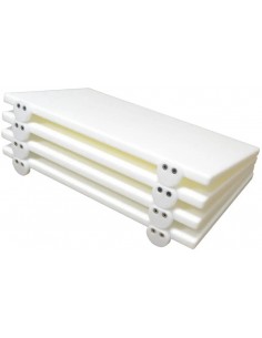 White polyethylene cutting board in a set of 4 pieces - Thickness cm 2 2