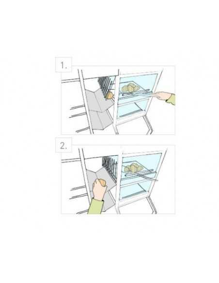 Expositor con sistema de paletas - 6 compartimentos - Acero inoxidable tubular - cm 125 x 50 x 170h
