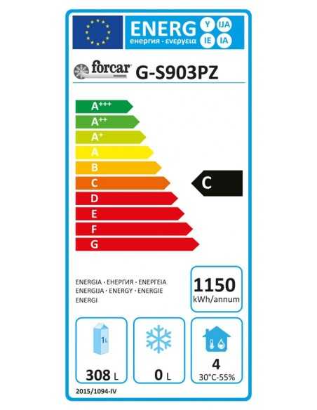 Mostrador para pizza de 3 puertas - cm 140 x 70 x 102 h
