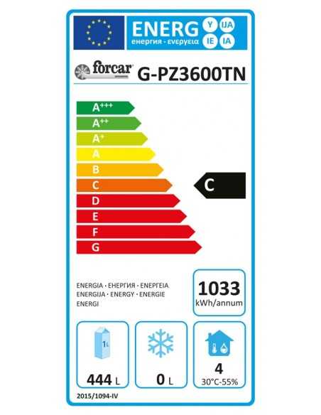 Mostrador para pizza de 3 puertas - cm 202 x 80 x 100 h