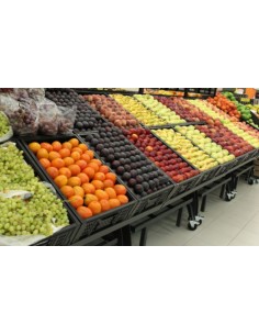 Espositore basculante ortofrutta - Doghe in legno -... 2