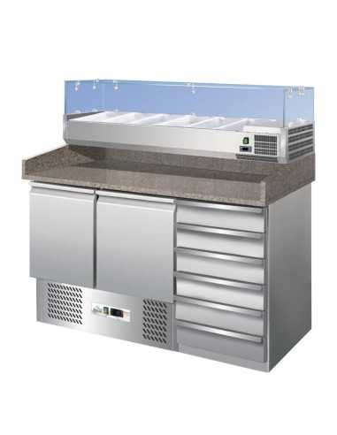 Banco pizza - N. 2 porte e cassettiera -...