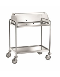 Service trolley with dome - AISI 304 stainless steel - 2...