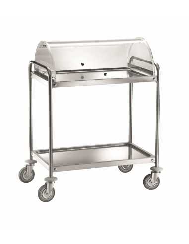 Carrello di servizio con cupola - In acciaio...