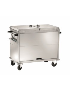 Carrello termico a bagnomaria armadiato - Temperatura...