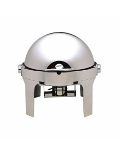 Chafing dish round - with roll cover top 180° - polished...